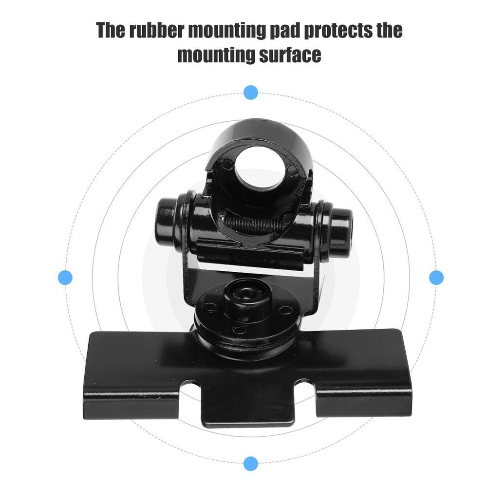 Black Antenna Mount Bracket with No Drill Installation and Adjustable Flexibi...