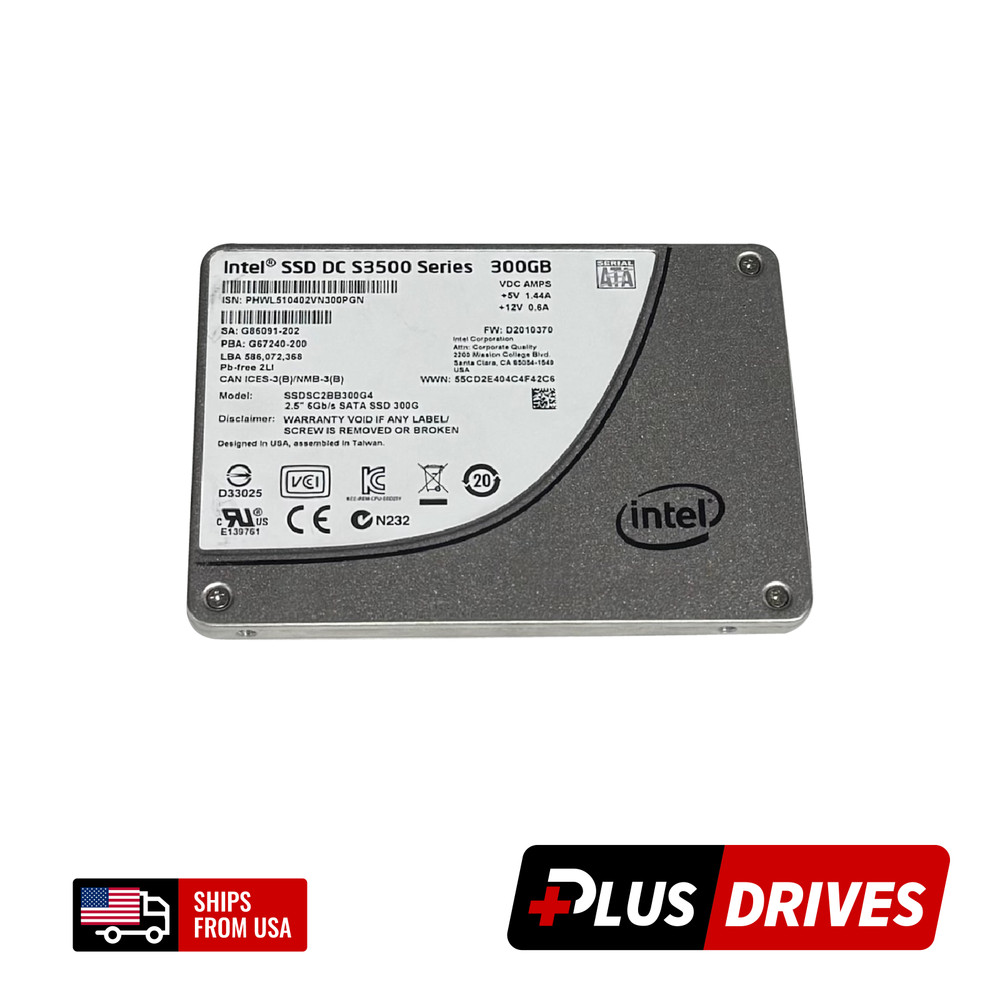 300GB SATA SSD Intel 2.5" SFF DC S3500 6Gbps Enterprise Solid State Drive