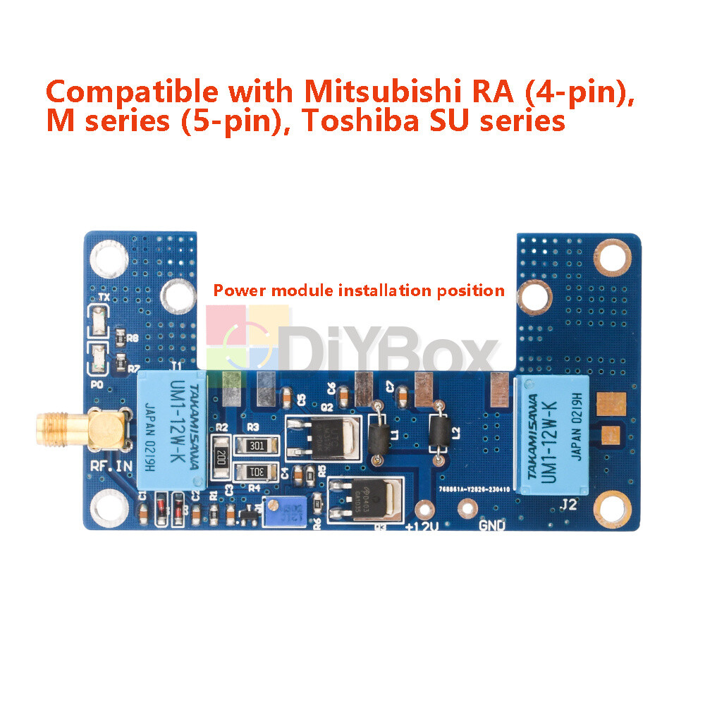 1-5W RF Power Amplifier Board Transceiver Circuit PCB Module for Walkie-talkie