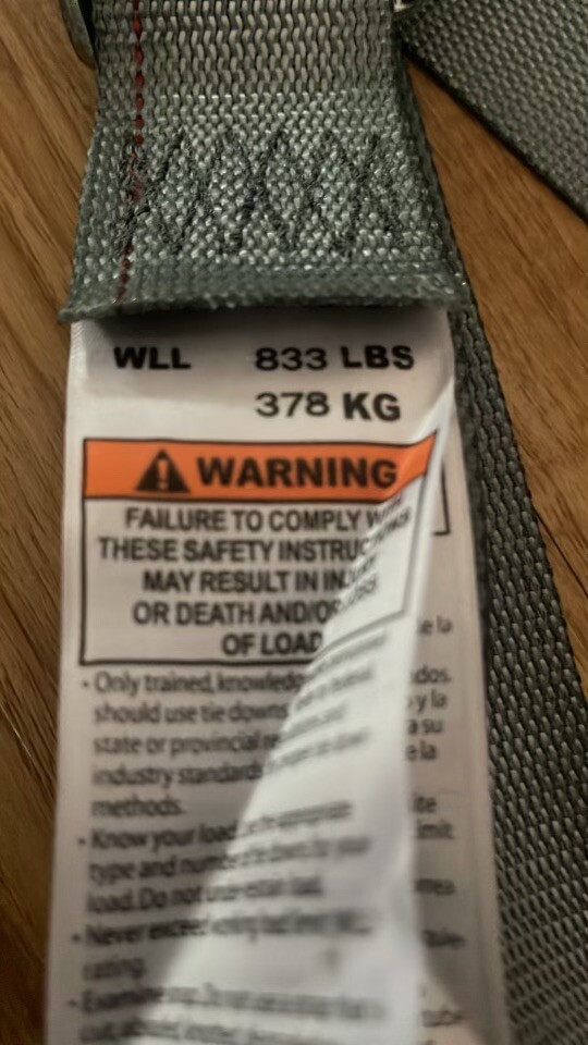 15ft Ancra E-track Straps