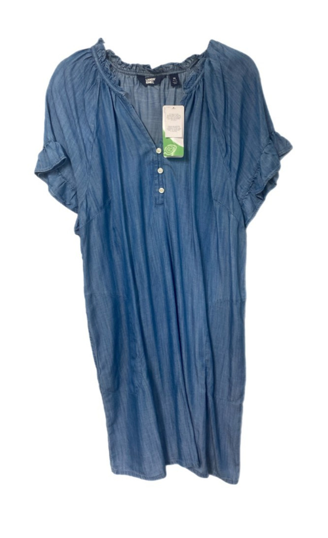 Land's End Womens Shift Dress Blue Chambray XS, S, M, L, XL, NWT SHIPS FREE