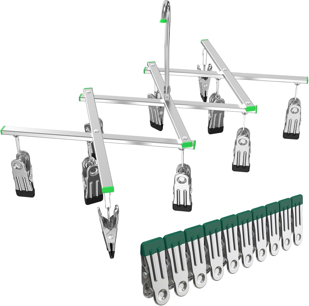 Darkroom Film Negative Drying Hanging Rack Frame Foldable Hanger Windproof 10 Cl
