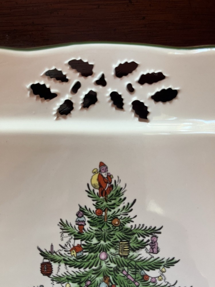 Spode Christmas Tree Pierced Square 8" Tray
