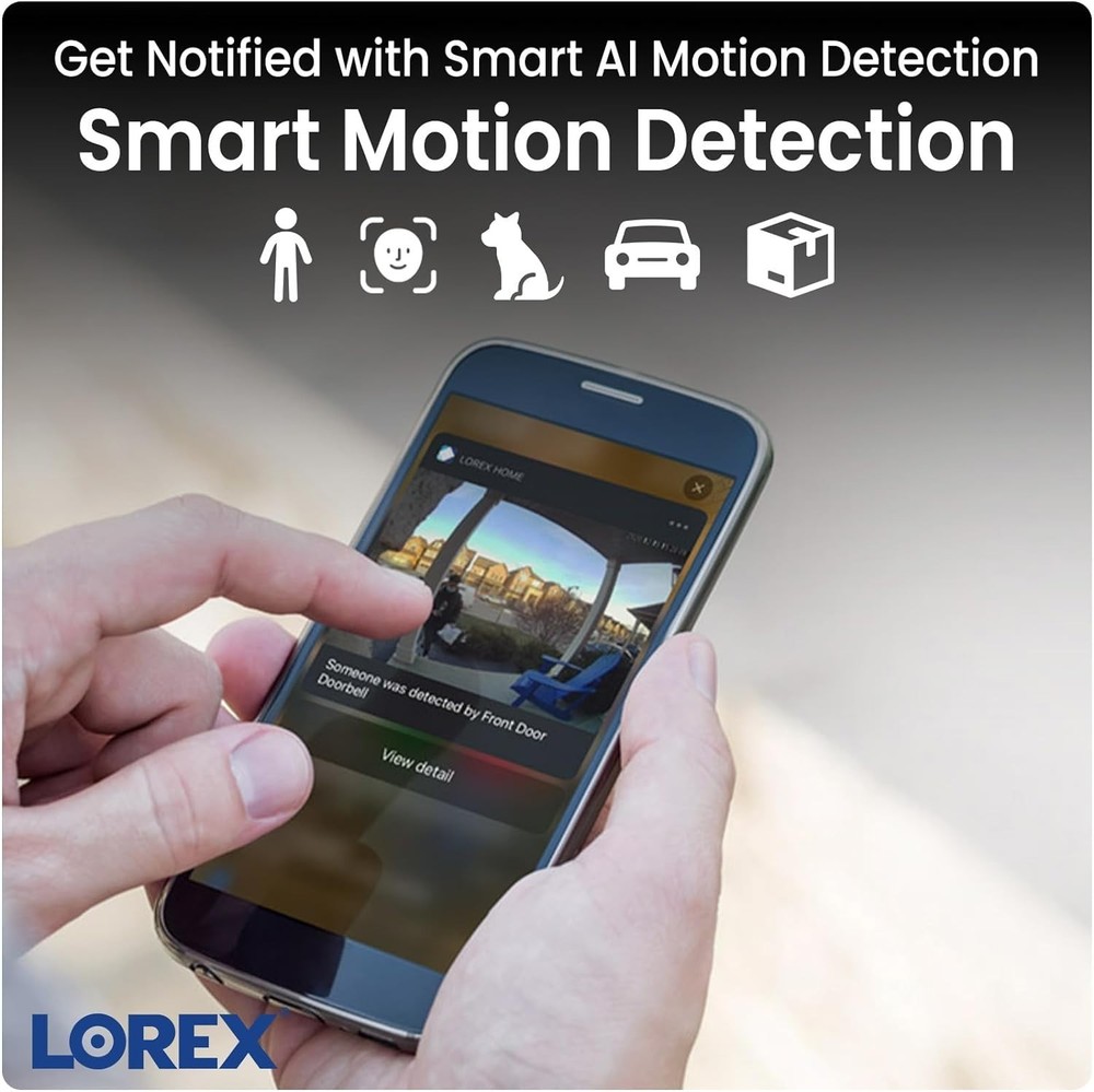 Lorex E910DD 4K +Ultra HD AI PoE IP Wired Dome Security Camera Smart Lighting ⭐️