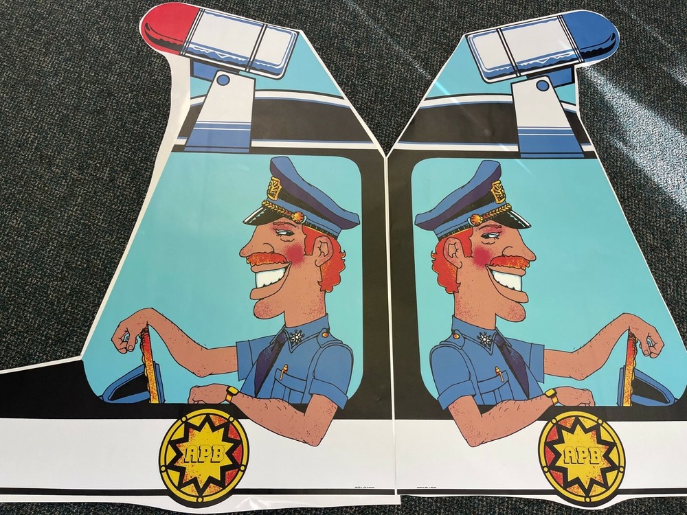 APB Side Art - Arcade Video Game - A.P.B. Atari Dedicated Cab