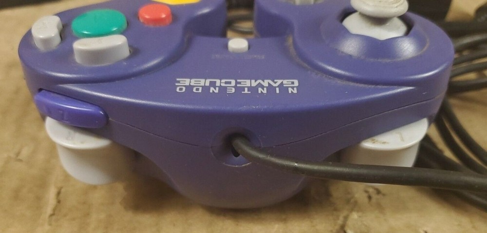 Nintendo GameCube Black Console With Controller & Hookups Tested & Working