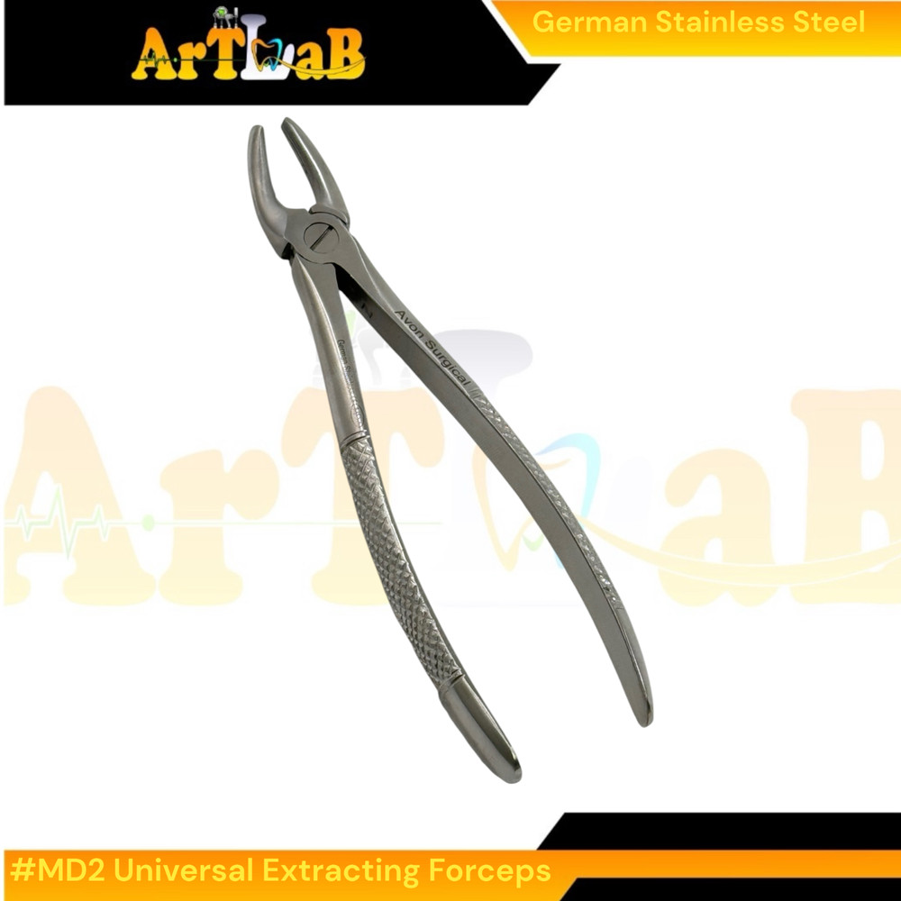 Extraction Forceps MD2, Upper First, Second, & Third Molars - Stainless Steel