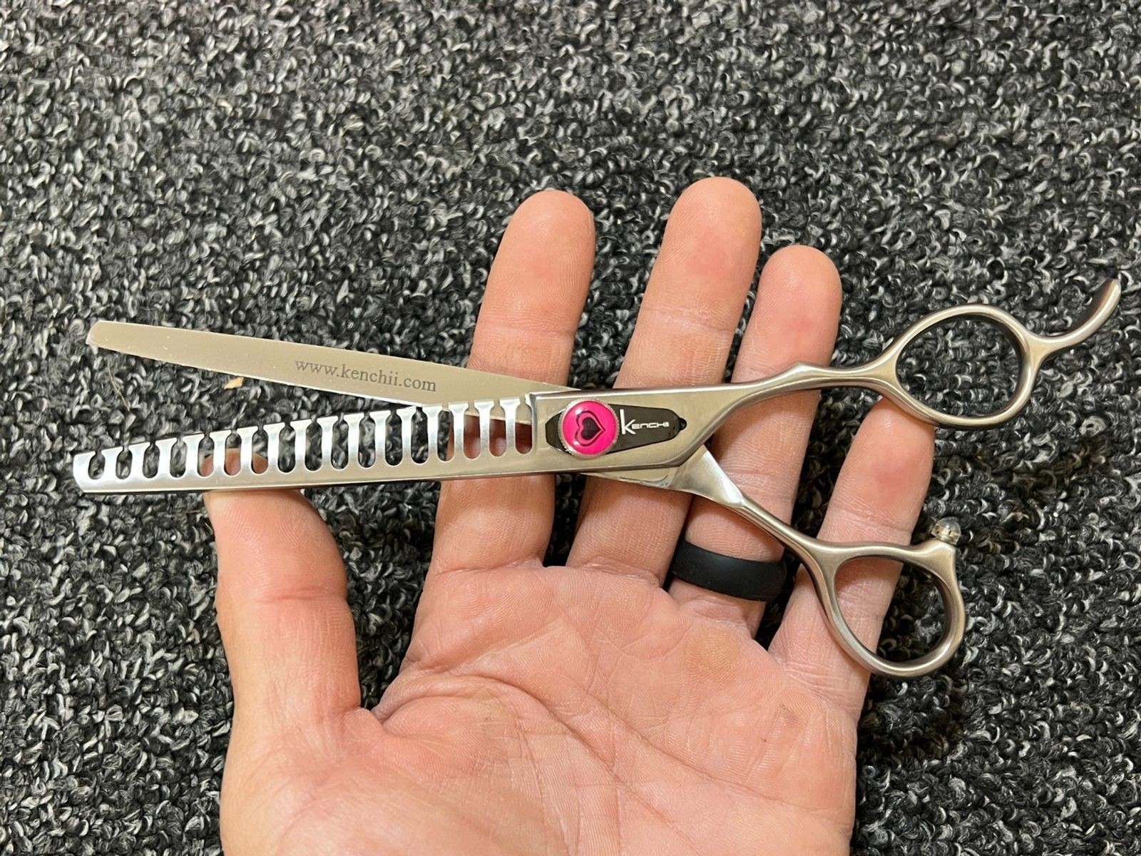 Kenchii Love Dog Grooming Scissors 17 Tooth Thinning Shears KELV17T - New!