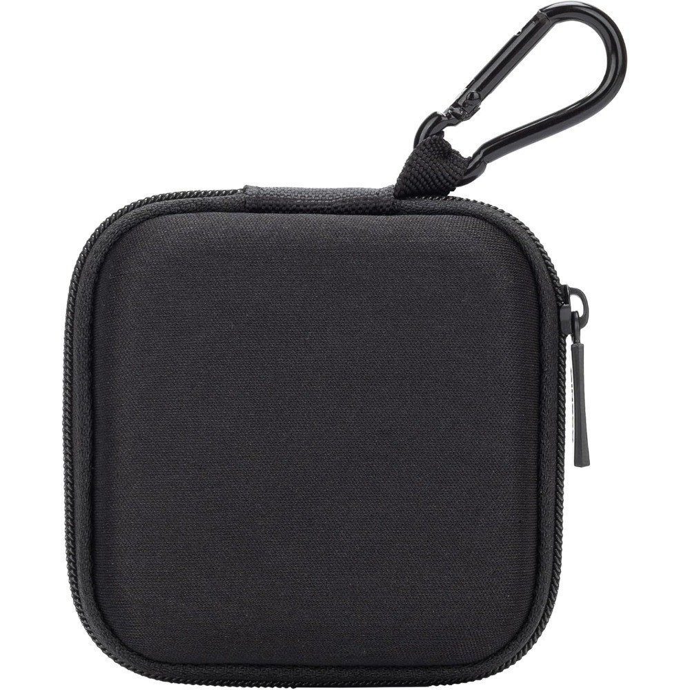 Mini Portable Hard Shell Square Earbuds Case with Carabiner for Wired and