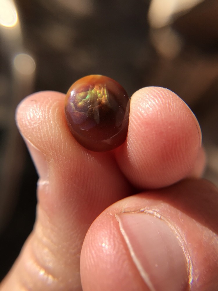 Deer Creek Fire Agate Cabochon