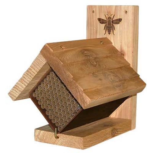 Woodlink Western Cedar Mason Bee House w/Replaceable Tubes