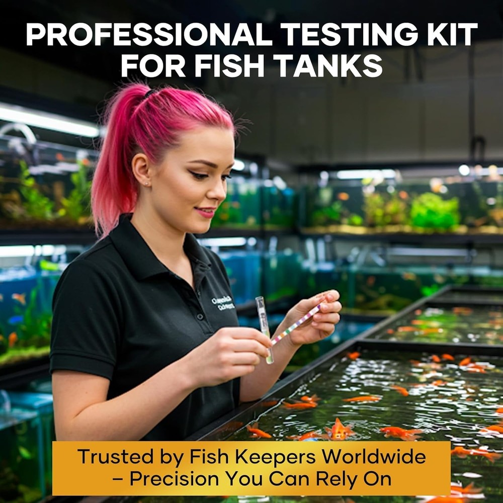 Comprehensive Fish Tank Water Testing Kit - 950 Tests with Ebook & Thermometer