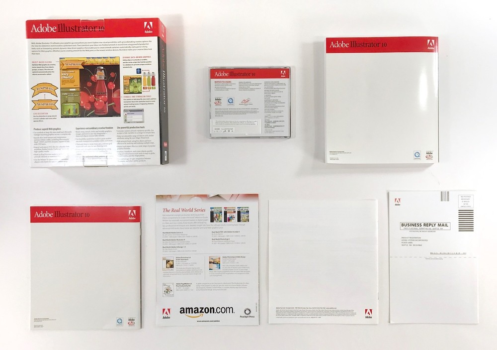 Adobe Illustrator 10 Upgrade Software For Mac • Complete in Box w/Serial Numbers