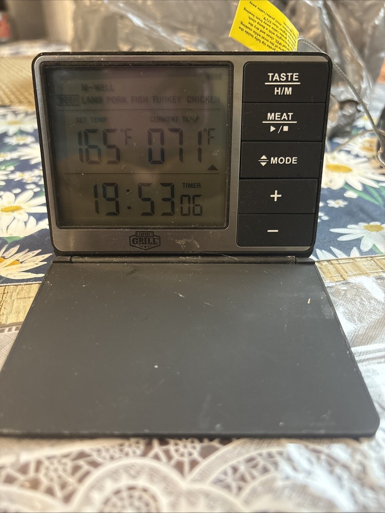 Expert Grill Digital Meat Thermometer with Timer Black/silver