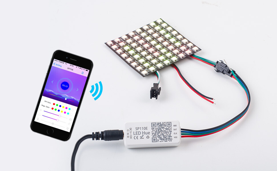 Bluetooth SP110E Mini Controller iOS/Android App Control 1024 Pixels