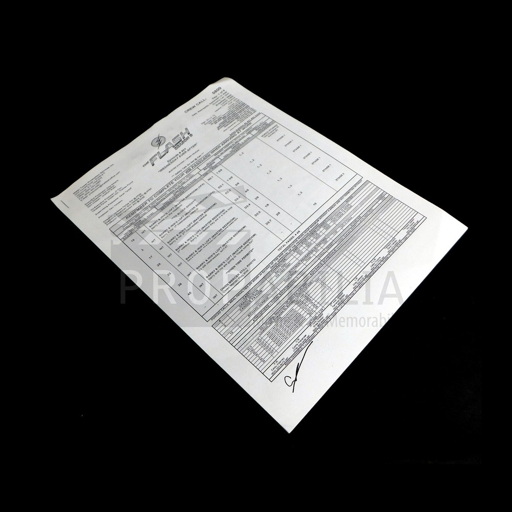 THE FLASH Call Sheet and Script Sides S09E01 Original Prop (11501-8148)