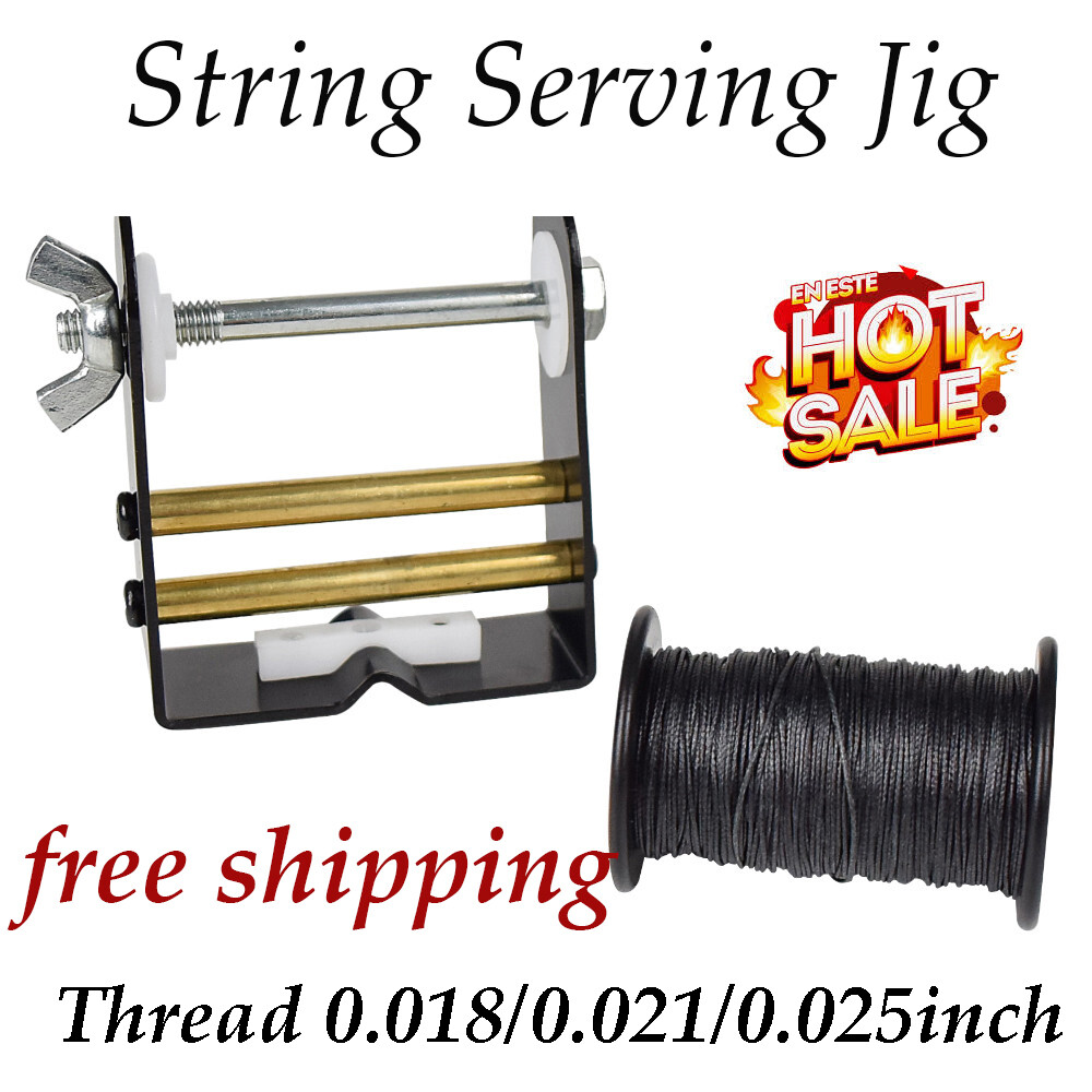 Archery Hunting Bow String Serving Thread Cord + Strings Serving Jig Tool Set