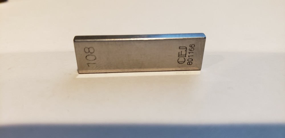 .108" CEJ Rectangular Steel Gage Gauge Block