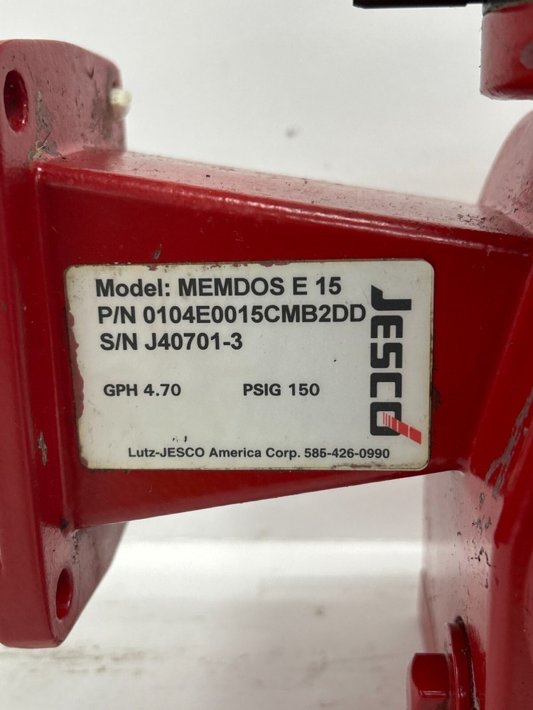 JESCO METERING PUMP MODEL: MEMDOS E 13 GPH: 4.70 PSIG: 150