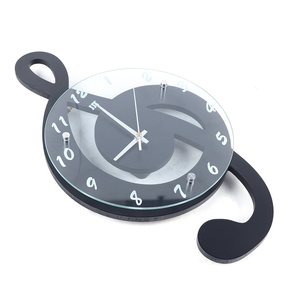 Silence Wall Watch Clock Musical Note Wall Clock Creative Office Home Decor USA