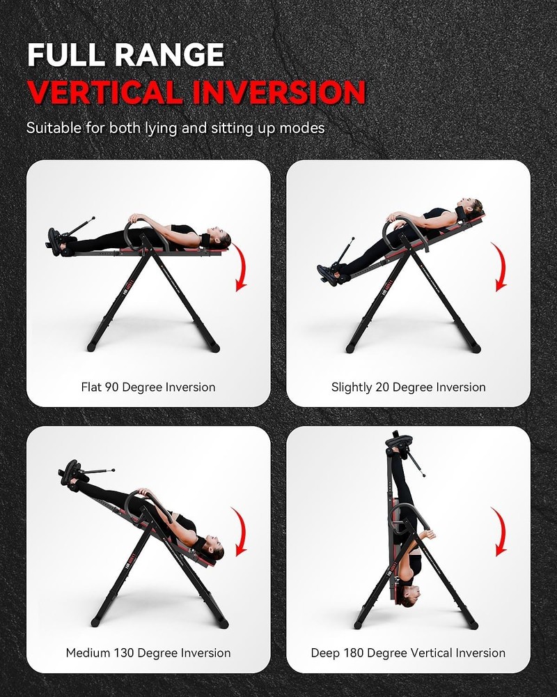 HARISON Inversion Table for Back Pain Relief - Decompression Back Stretcher