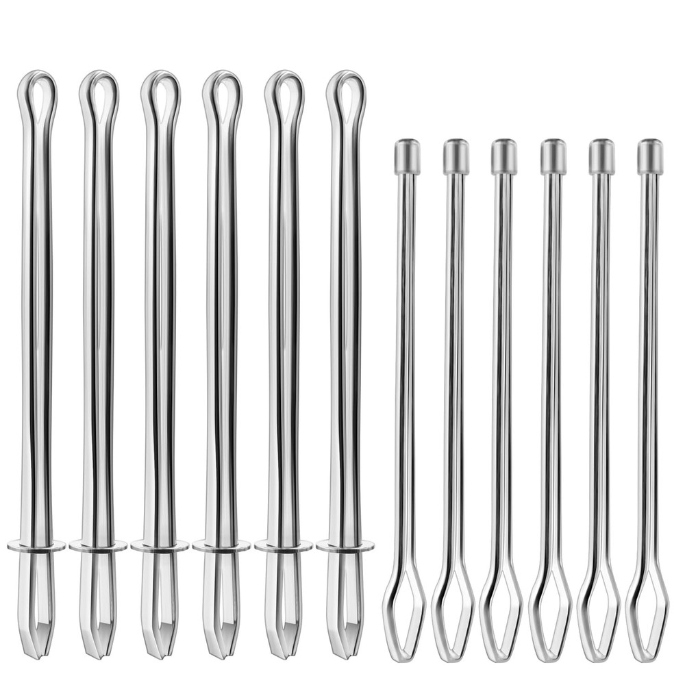 12 Pcs Metal Drawstring Threader Tool with Clip - Bodkin Sewing Tool for Elas...