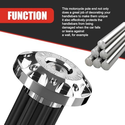 Universal Motorcycle Bar End Plug, Shockproof Handlebar End Caps, 2 PCS Silver