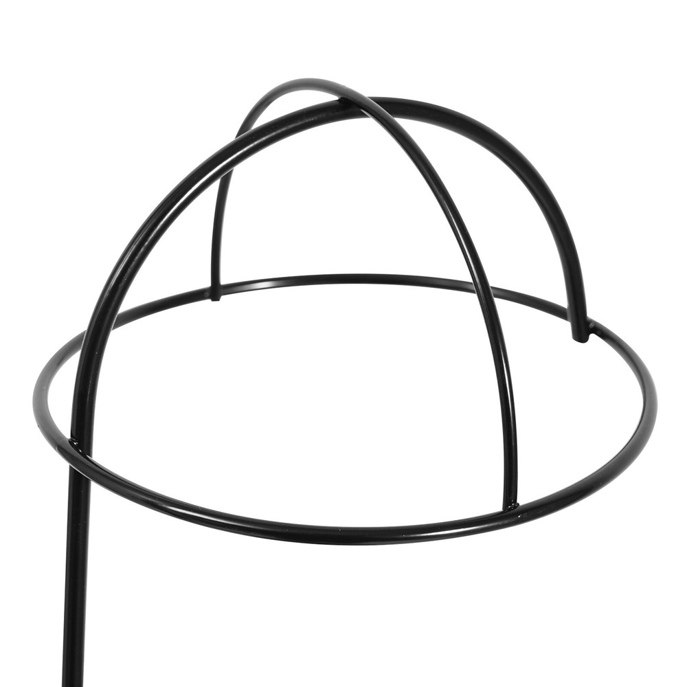 Freestanding Black Hat Display Rack with 25 Hooks for Easy Storage