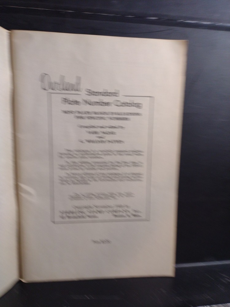 Durland 1960 Standard Plate Number Catalog Very Good Condition