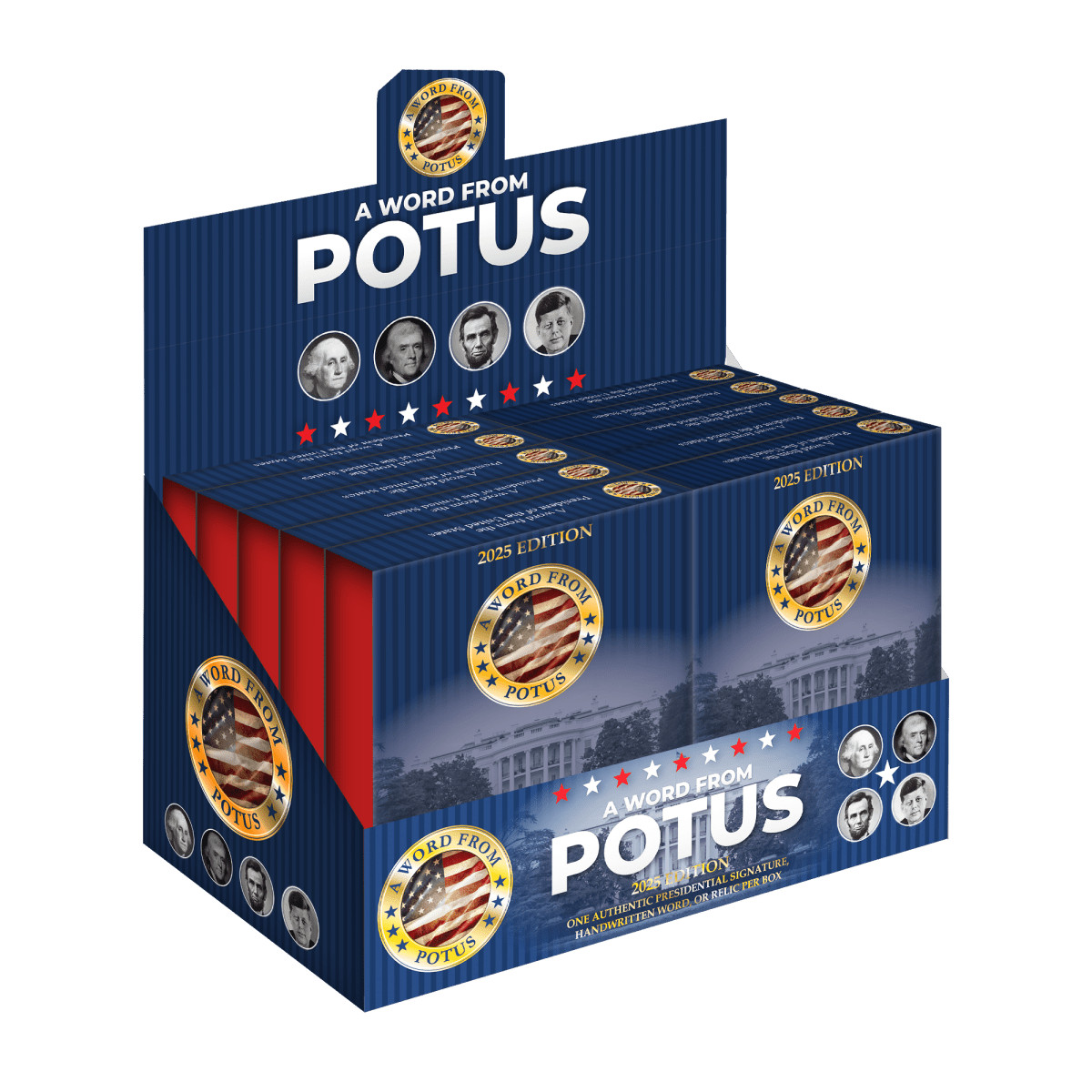 2025 A Word From POTUS Display (10 Sealed Boxes) - Washington Lincoln Jefferson