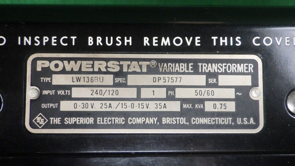 NOS Vintage Adjust-A-Volt Powerstat Variac/Variable Transformer LW136BU Blemish