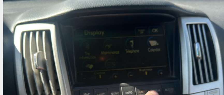 2007 Lexus RX350 Navigation Display Screen and Bezel