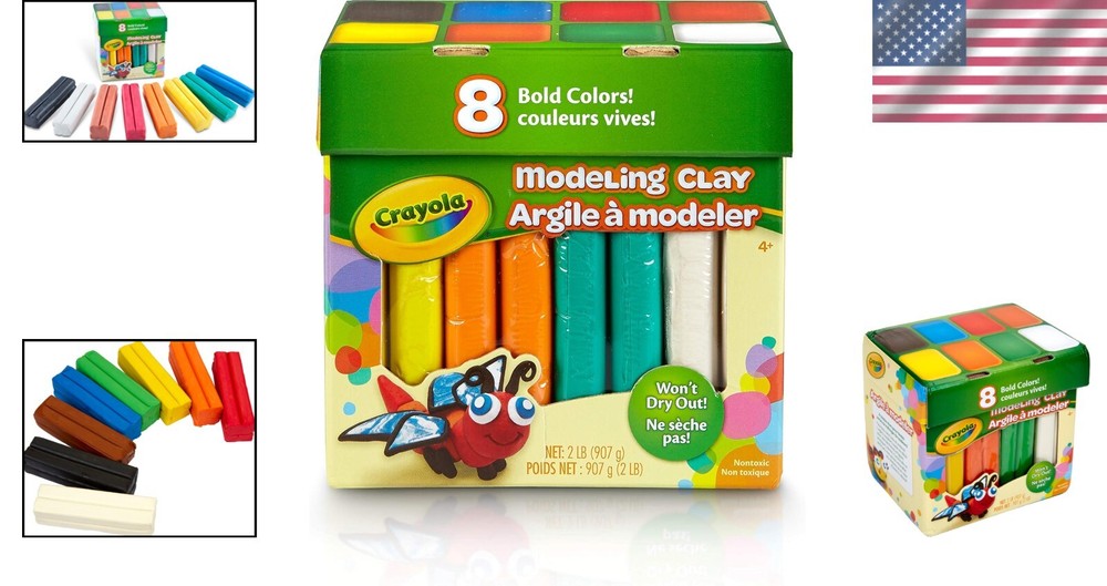 Ultimate 2lbs Modeling Clay Set - Non-Drying, Perfect for Kids 4 & Older