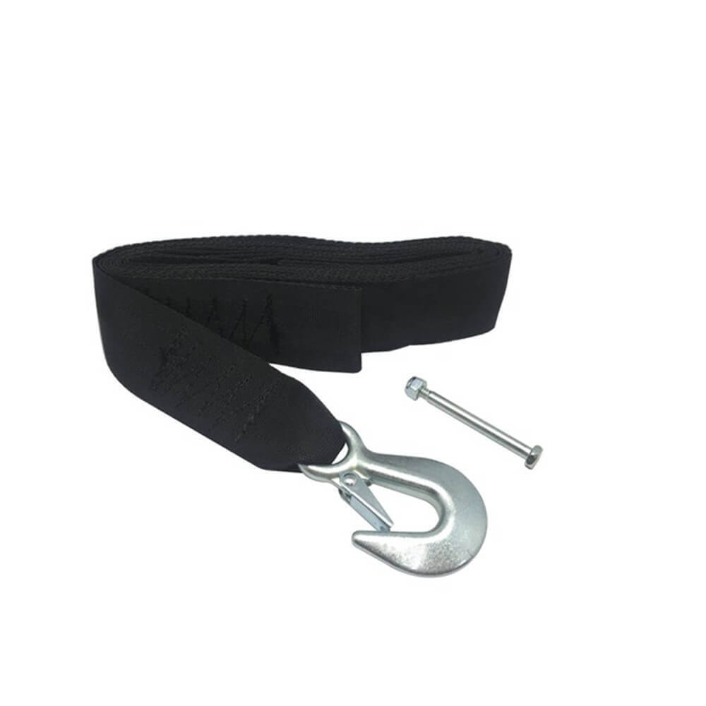 High Quality and Durable Winch Nylon Strap Line 50mm x 4.5m with Snap Hook
