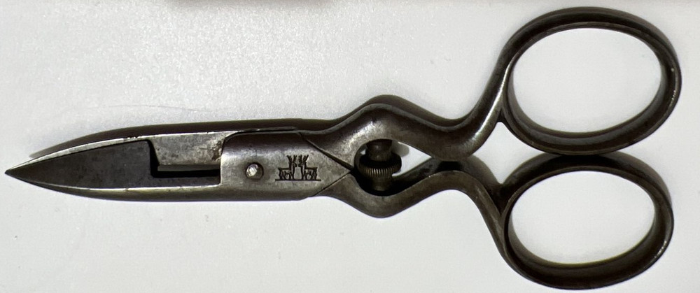 Jos Barnard & Sons Small Scissors Embossed Deer Stag Makers Mark