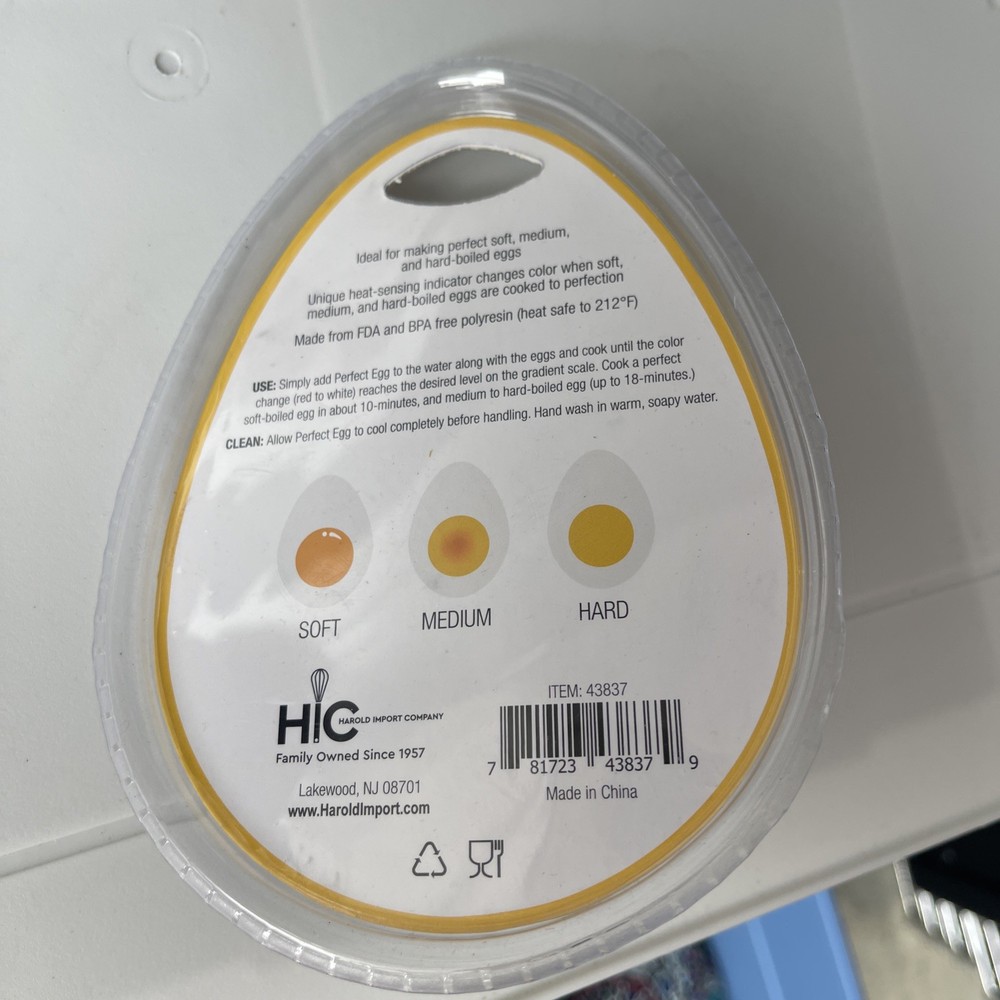 HIC Perfect Egg Timer Heat Sensitive Color Indicator for Easy Soft Medium Hard