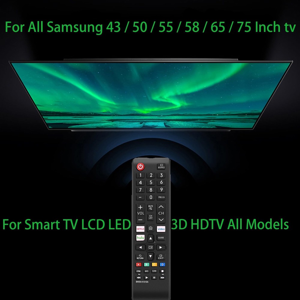Universal Remote Control for All Samsung TV samsung remote, black