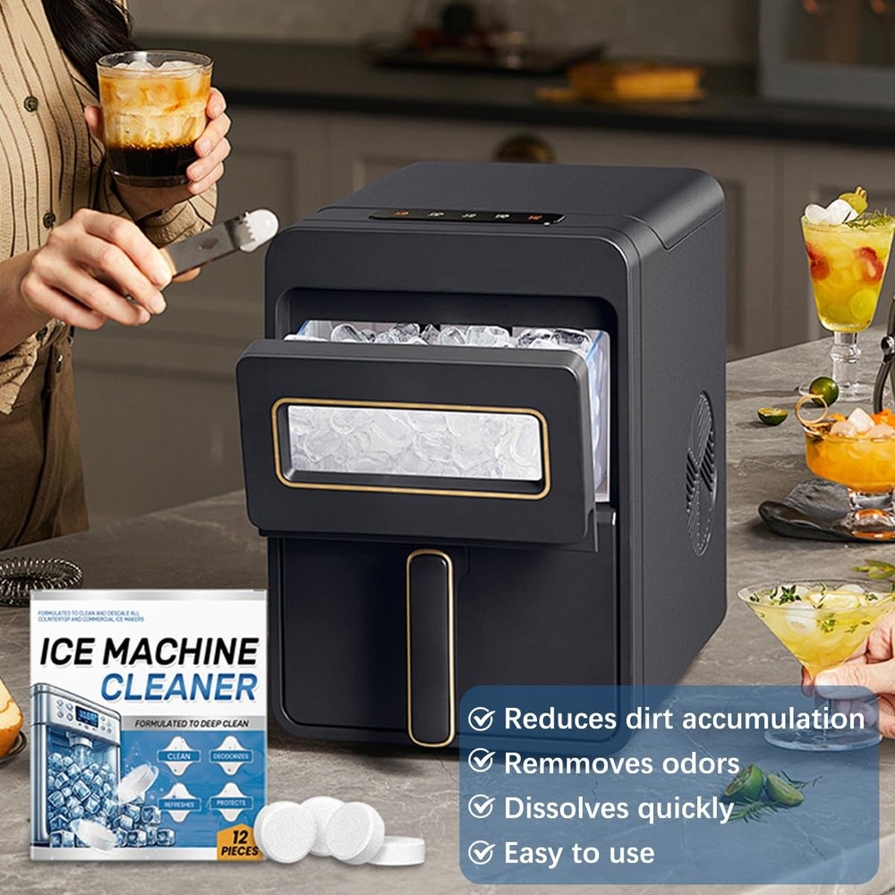 Ice Machine Cleaner Maker Descaler - 24 Clean Tablets for Machine,...