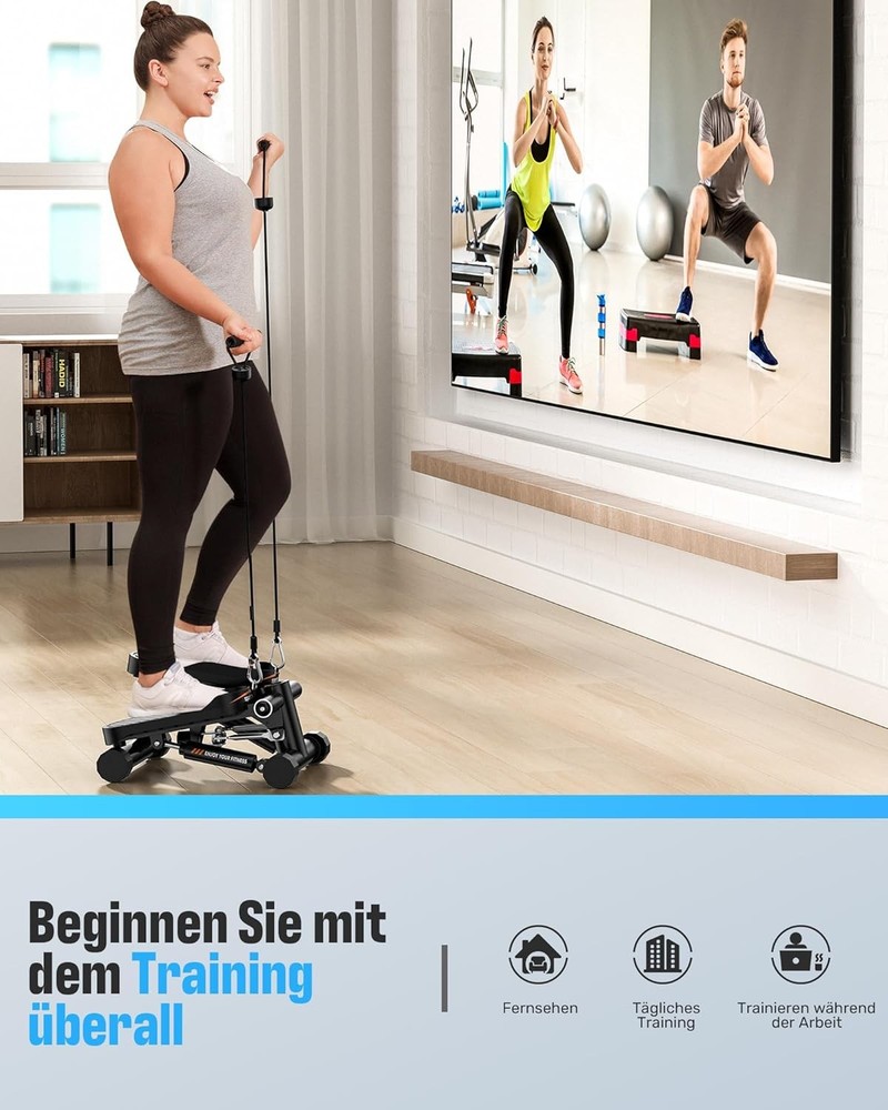 Stair Stepper,Twist/Mini Stepper Exercise at Home,Step Machine W/ Resistance