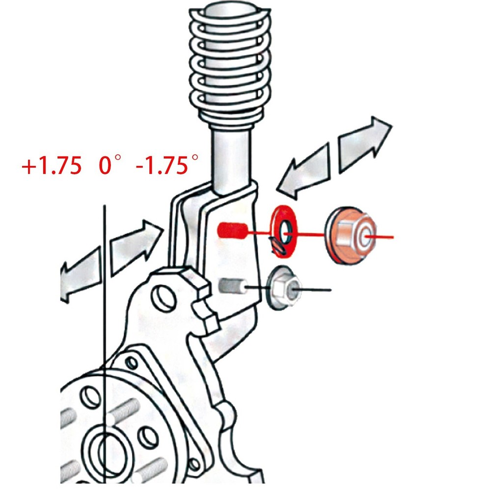 4pcs LYKT Performance Adjustable 15mm Cam Bolts Camber Correction Alignment Kit