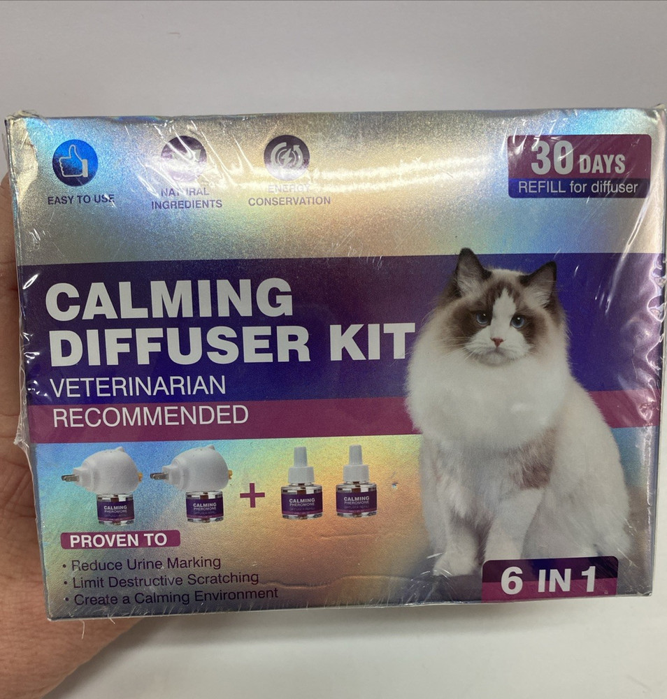 Cat 6 in 1 Pheromone Cat Calming Diffuser NEW Sealed