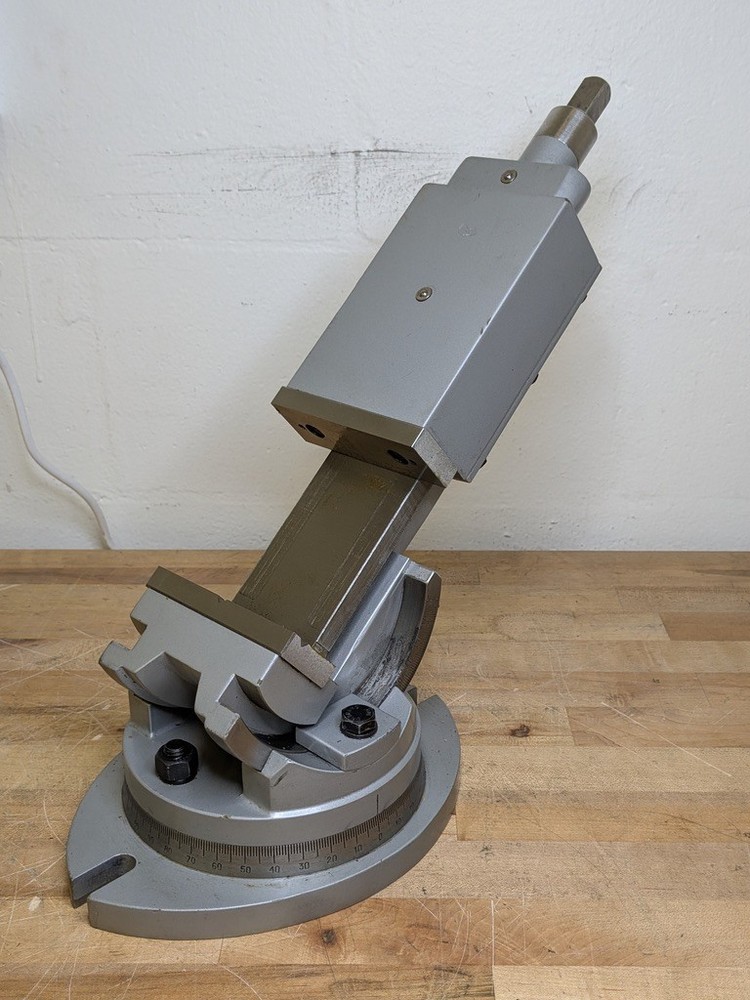 Precision 2-Axis Machine Vise w/ Swivel Base 4" Jaw Width 4" Opening Capacity