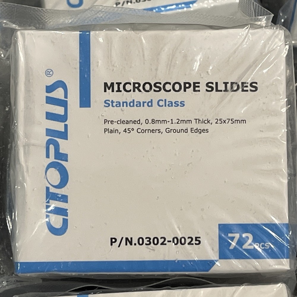 1,440 QTY! BULK- Citoplus Microscope Slides Std Class Single (20 PACKS 0302-0025