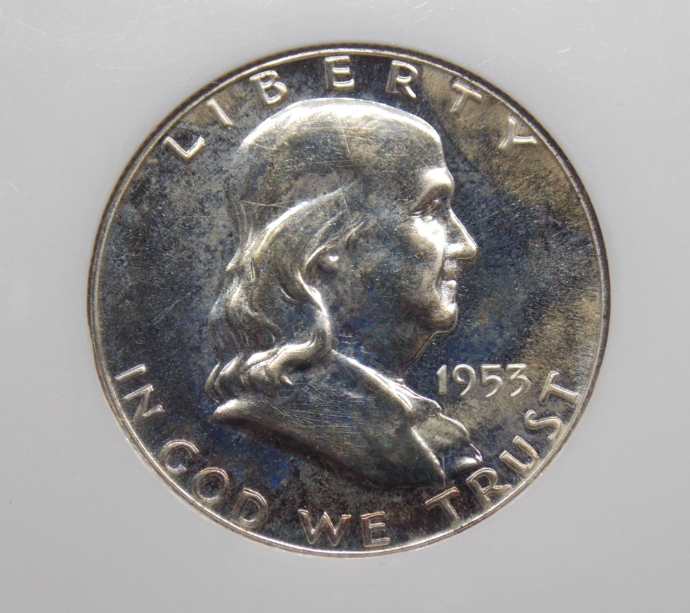 1953 Proof Franklin SILVER Half Dollar 50c NGC PF66 #006 **FATTY** ECC&C, Inc.