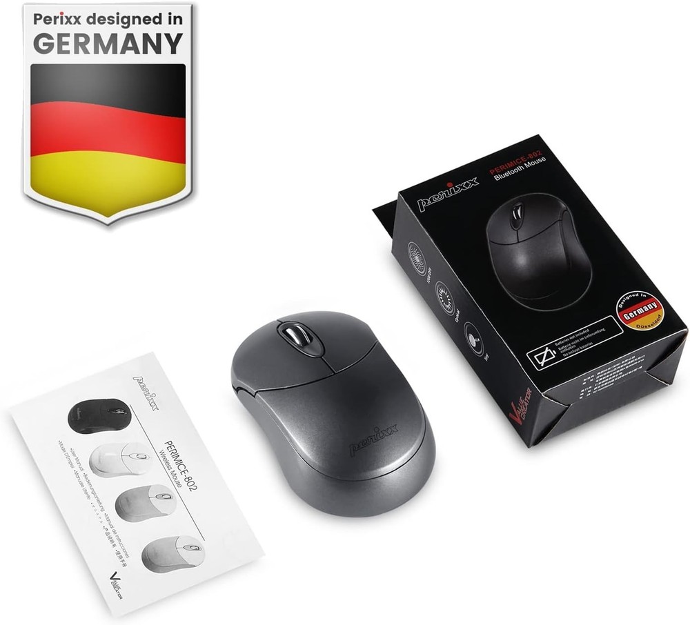 Ambidextrous Bluetooth Mouse with 1000 DPI - Portable Design for Modern Users