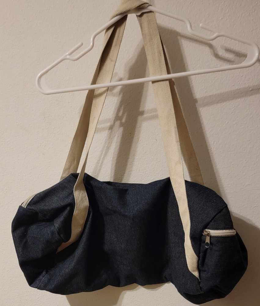 Will Workout For Cupcakes - Denim Blue Duffel Gym Bag