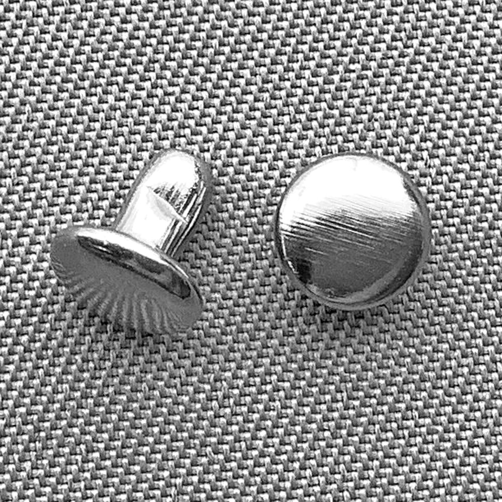 Round Snap Rivets 5mm Antique Silver Plated Q60 Sets per Pkg