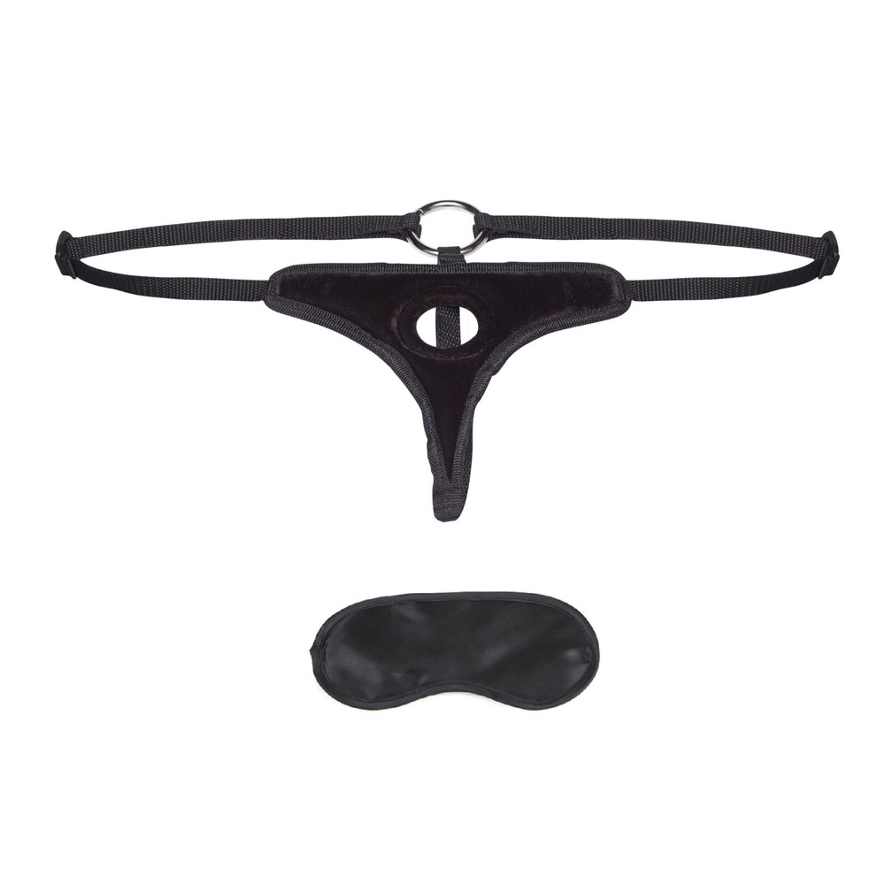 Lux Fetish Velvet Bikini Strap-on Harness Set