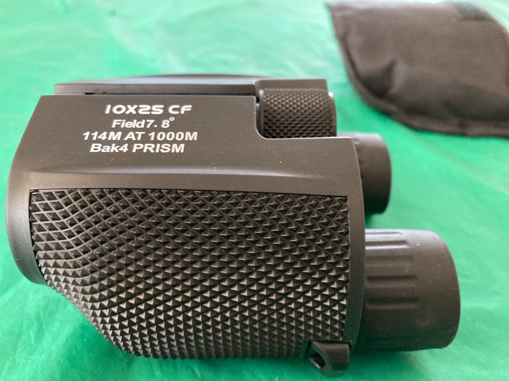 10 x 25 CF Bak4 Prism Wide Angle Viewing Compact Binoculars