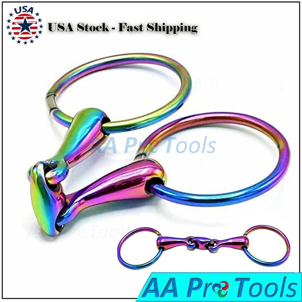 DOUBLE JOINTED SNAFFLE Horse Bit Multi-Color Bt-0105